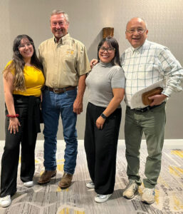 Kansas wheat farmer and USW Secretary-Treasurer Gary Millershaski (second from left) hosted parts of the 2025 Wheat Quality Tour at his farm in Lakin, Kansas.