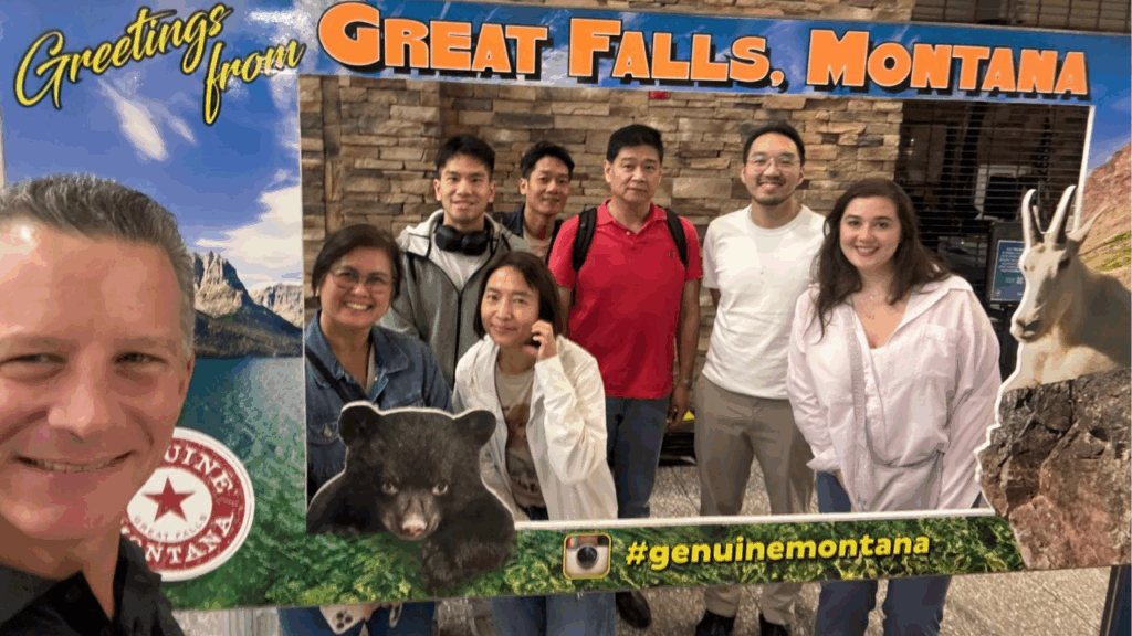 The team from Southeast Asia first arrived in Great Falls, Montana.