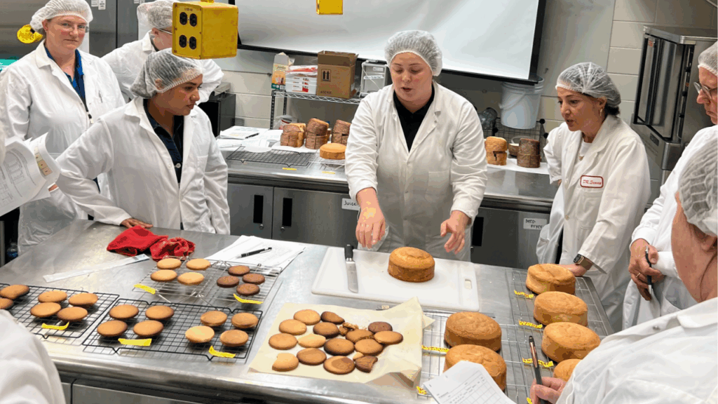 group in baking lab