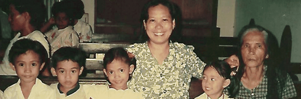 Adrian Redondo as a child with his family.