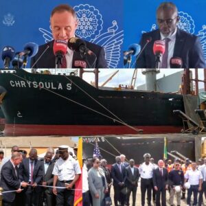portside ceremony in Senegal