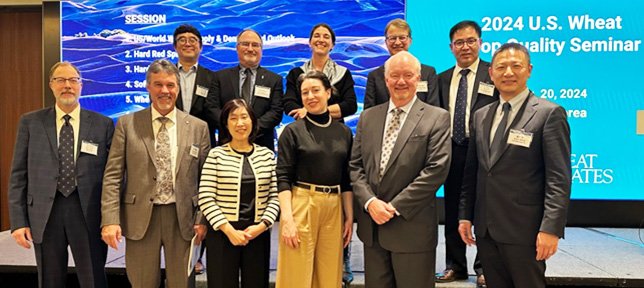 Pictured is the USW North Asia Crop Quality Team, which presented on the 2024 U.S. wheat crop during seminars conducted in Korea, Taiwan, China and Japan.