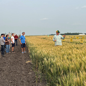 An educational session at the North Dakota State University's Agronomy Seed Farm kicked off this year's tour.